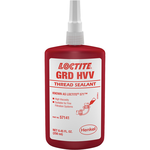 571 Thread Sealant, Bottle, 250 ml, -54° C - 149° C/-65° F - 300° F Sécurité Médic