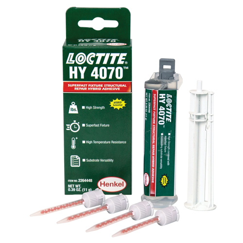 HY 4070 Structural Repair Hybrid Adhesive, Two-Part, Dual Cartridge, 11 g, Off-White Sécurité Médic