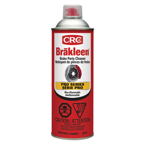 Produit de nettoyage ininflammable pour les freins de s&eacute;rie professionnelle Brakleen, Canette a&eacute;rosol Sécurité Médic