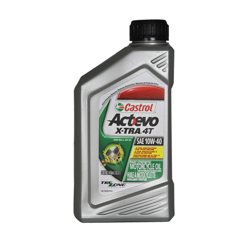 Huile pour moteur de moto 10W40 4T ACTEVO, 946 ml, Bouteille Sécurité Médic