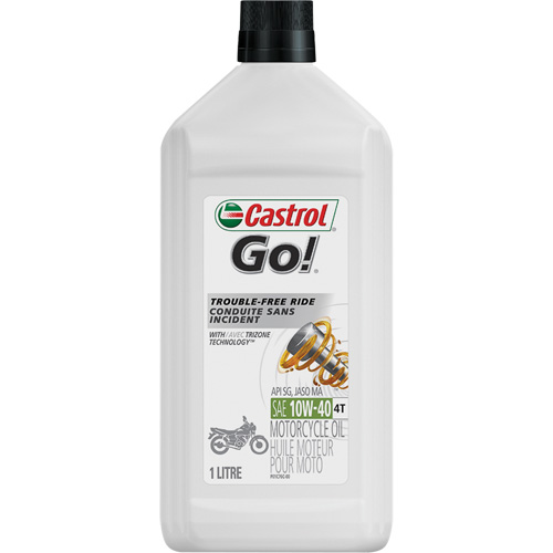 Huile pour moteur de moto 4 temps 10W40 GRANDPRIX, 1 L, Bouteille Sécurité Médic