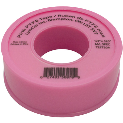 Ruban de Teflon, 520" lo x 1/2" la, Rose Sécurité Médic