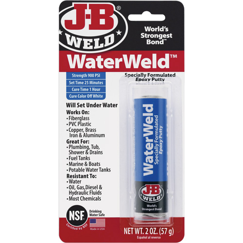 Colle &eacute;poxyde WaterWeld, 2 oz, B&acirc;ton, Blanc cass&eacute; Sécurité Médic