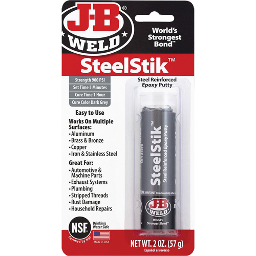 SteelStik Epoxy, 2 oz., Stick, Grey Sécurité Médic