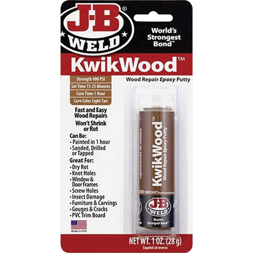 Colle &eacute;poxyde KwikWood, 2 oz, B&acirc;ton, Havane Sécurité Médic