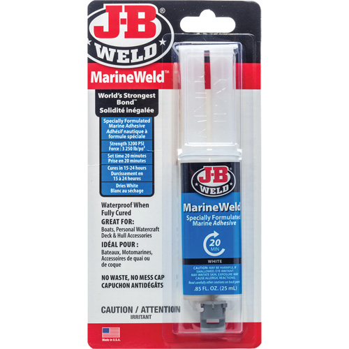 MarineWeld Adhesive, 25 ml, Syringe, Two-Part, White Sécurité Médic