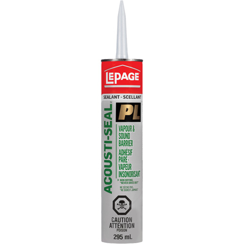 PL&reg; Vapour Barrier & Sound Reduction Adhesive, 825 ml, Tube, Black Sécurité Médic
