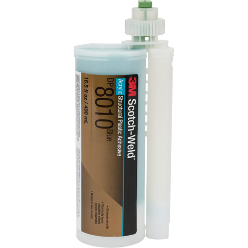 Scotch-Weld Structural Plastic Adhesive, Two-Part, Cartridge, 490 ml, Blue Sécurité Médic