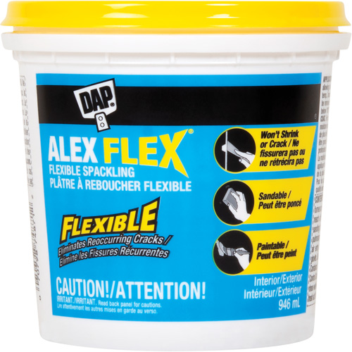 Pl&acirc;tre &agrave; reboucher flexible Alex Flex, 946 ml, Contenant en plastique Sécurité Médic