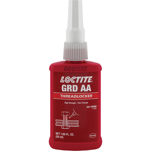 Letter Grade AA Wicking Grade Threadlocker, Green, High, 50 ml, Bottle Sécurité Médic