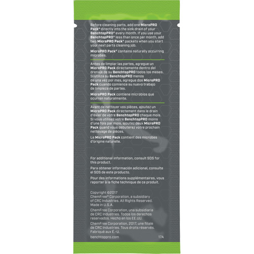 Agent nettoyant antimicrobien MicroPro Pack, 0,5 oz, Pochette Sécurité Médic