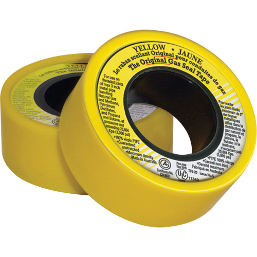 PTFE Thread Sealant Tape, 236" L x 3/4" W, Yellow Sécurité Médic