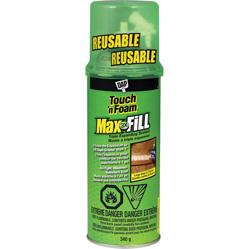 Touch 'n Foam&reg; Max Fill Triple Expanding Sealant, 340 g, Aerosol Can, Cream Sécurité Médic