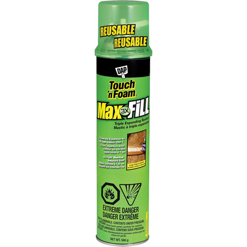 Touch 'n Foam&reg; Max Fill Triple Expanding Sealant, 566 g, Aerosol Can, Cream Sécurité Médic
