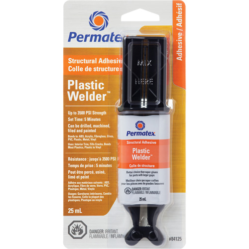 Plastic Welder Epoxy, 25 ml, Syringe, Two-Part, Off-White Sécurité Médic