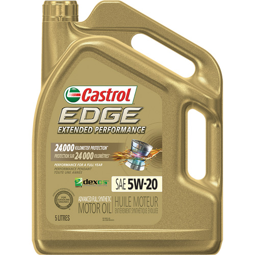 Huile pour moteur performance prolong&eacute;e 5W-20 Edge, 5 L, Cruche Sécurité Médic