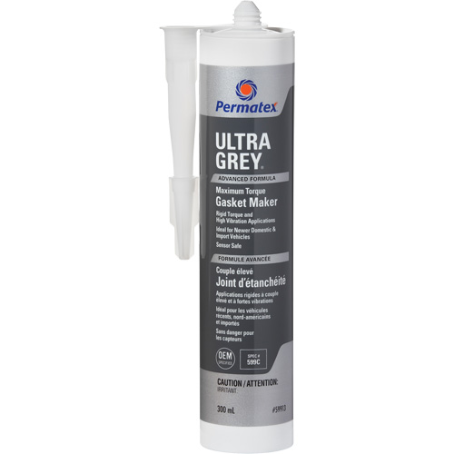Ultra Grey&reg; Rigid High-Torque RTV Silicone Gasket Maker, Cartridge, Grey Sécurité Médic