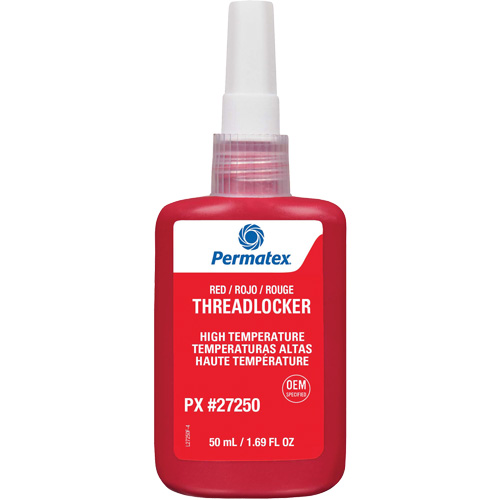 High Temperature Threadlocker, Red, High, 50 ml, Bottle Sécurité Médic