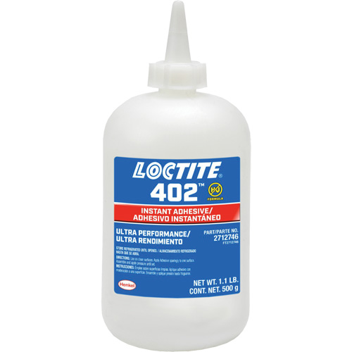 402 Instant Adhesive, Clear, Bottle, 500 g Sécurité Médic