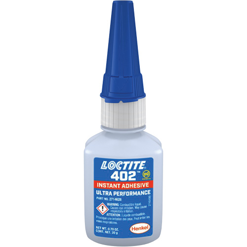 402 Instant Adhesive, Clear, Bottle, 20 g Sécurité Médic