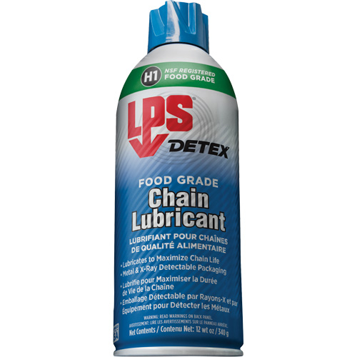 Lubrifiant pour chaîne de qualit&eacute; alimentaire Detex, Canette a&eacute;rosol Sécurité Médic