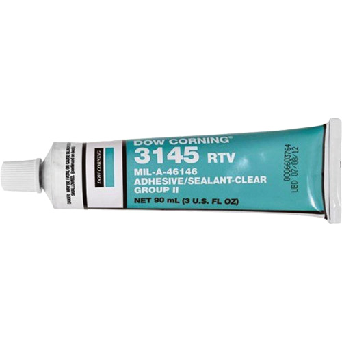 Dowsil RTV 3145 Silicone Adhesive Sealant MIL-A-46146, Tube, Clear Sécurité Médic