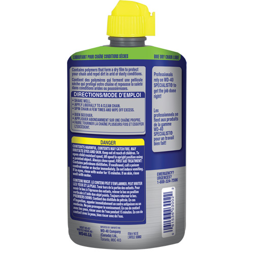 Bike Dry Chain Lubricant, Bottle Sécurité Médic