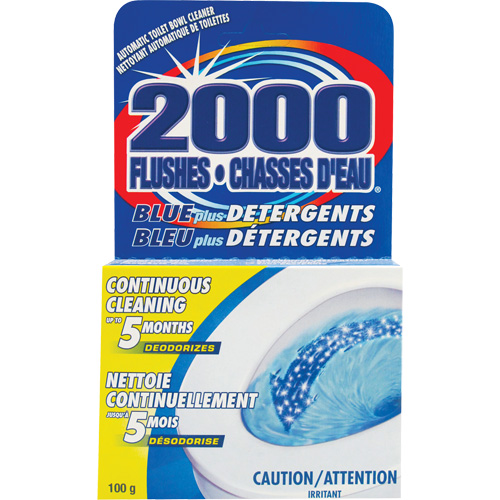 2000 Flushes&reg; Blue Plus Toilet Bowl Cleaning Detergent, 100 g, Tablet Sécurité Médic
