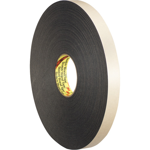 Double-Coated Foam Tape, 33 m (108') L x 12.7 mm (1/2") W, 62 mils, Polyethylene Sécurité Médic