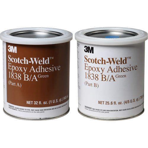 Scotch-Weld Adhesive, 32 fl. oz., Pail, Two-Part, Green Sécurité Médic