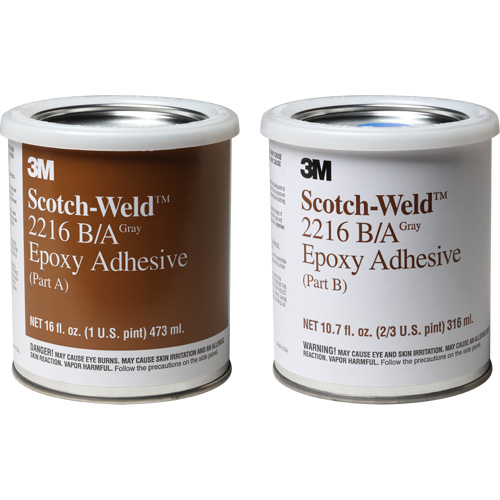 Adh&eacute;sif Scotch-Weld, 32 oz liq., Trousse, Deux composants, Gris Sécurité Médic