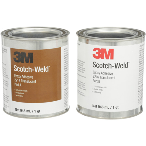 Scotch-Weld Adhesive, 32 fl. oz., Kit, Two-Part, Translucent Sécurité Médic
