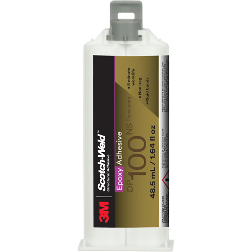 Scotch-Weld Adhesive, 1.64 fl. oz., Cartridge, Two-Part, Translucent Sécurité Médic