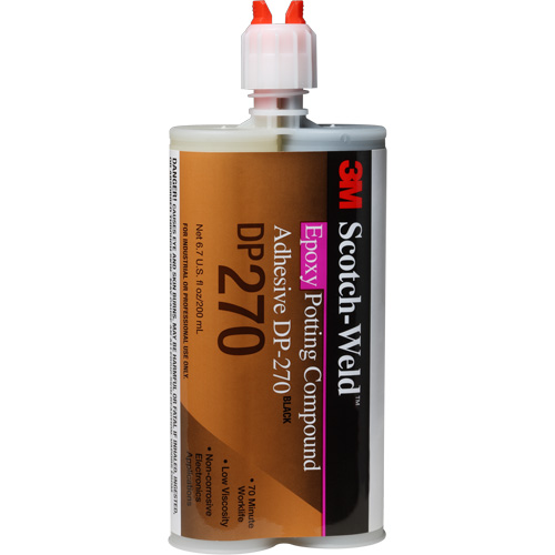 Mat&eacute;riau d'enrobement Scotch-Weld, 200 ml, Cartouche double, Deux composants, Noir Sécurité Médic