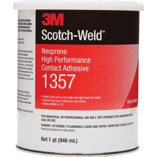 Neoprene High-Performance Contact Adhesive, Can, 32 fl. oz., Grey Sécurité Médic