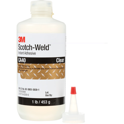 Scotch-Weld Instant Adhesive CA5, Clear, Bottle, 1 lbs. Sécurité Médic