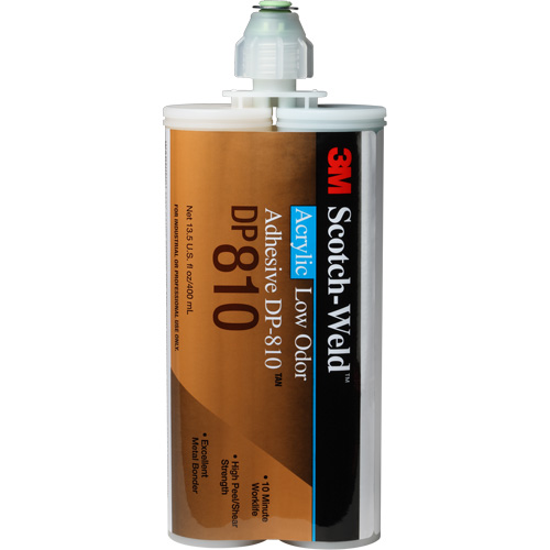Adh&eacute;sif acrylique &agrave; faible odeur Scotch-Weld, Deux composants, Cartouche, 400 ml, Blanc cass&eacute; Sécurité Médic