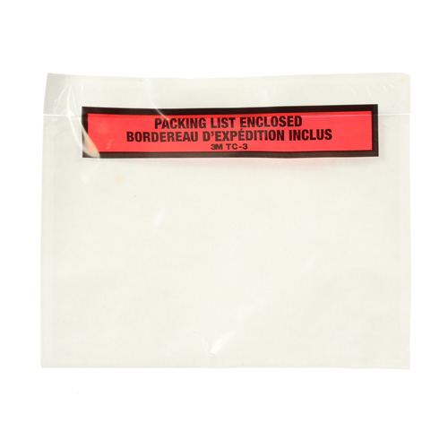 Pochette pour bordereau d'exp&eacute;dition, 7" lo x 5" la, Style Insertion par extr&eacute;mit&eacute; Sécurité Médic