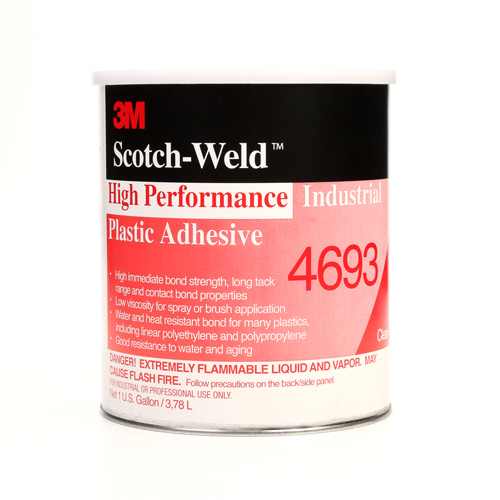 High-Performance Industrial Plastic Adhesive, 1 gal., Gallon, Yellow Sécurité Médic