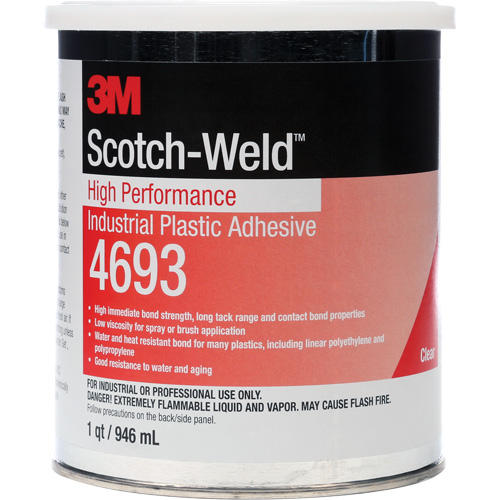 Adh&eacute;sif industriel haute performance pour le plastique Scotch-Weld Sécurité Médic