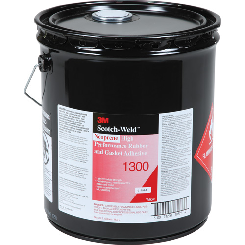 High-Performance Rubber & Gasket Adhesive, Pail, Yellow Sécurité Médic