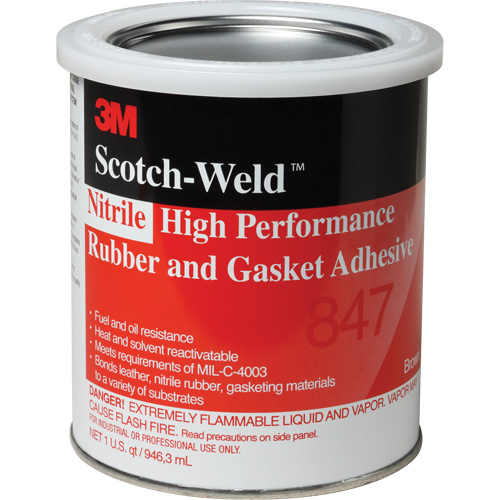 Scotch-Weld High-Performance Rubber & Gasket Adhesive, Gallon, Brown Sécurité Médic