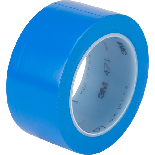 471 Vinyl Tape, 50.8 mm (2") W x 32.9 m (108') L, 5.3 mils, Blue Sécurité Médic