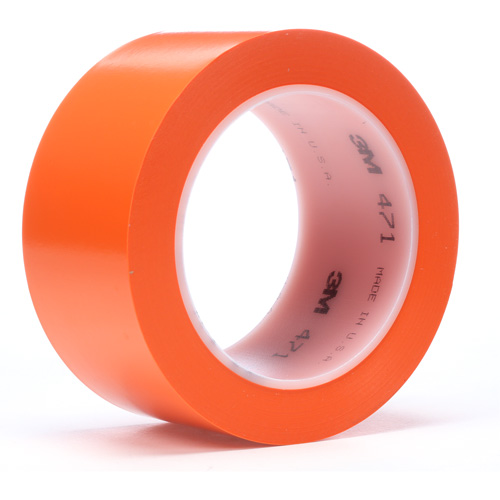 Ruban en vinyle 471, 19 mm (3/4") la x 32,9 m (108') lo, 5,2 mils, Orange Sécurité Médic