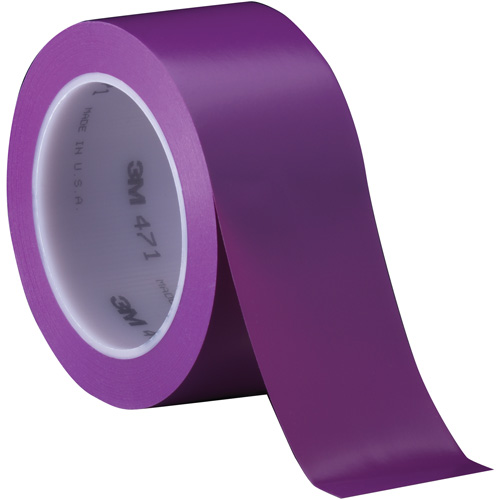 471 Vinyl Tape, 50.8 mm (2") W x 32.9 m (108') L, 5.2 mils, Purple Sécurité Médic