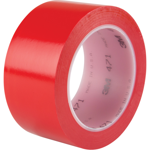 471 Vinyl Tape, 50.8 mm (2") W x 32.9 m (108') L, 5.3 mils, Red Sécurité Médic