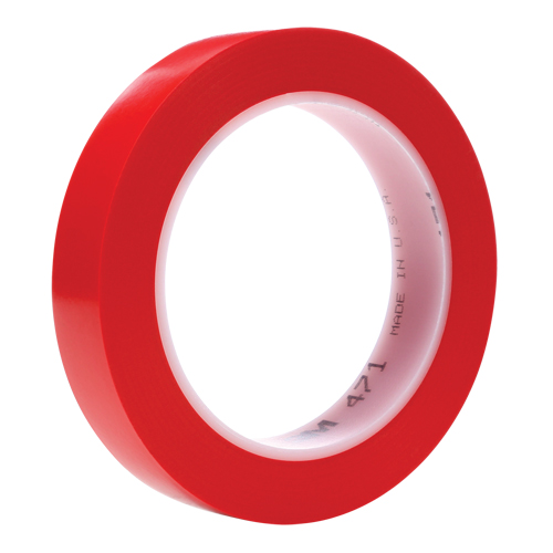 471 Vinyl Tape, 19 mm (3/4") W x 32.9 m (108') L, 5.3 mils, Red Sécurité Médic