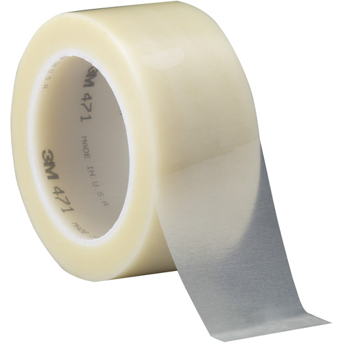 Ruban en vinyle 471, 50,8 mm (2") la x 32,9 m (108') lo, 5,2 mils, Transparent Sécurité Médic