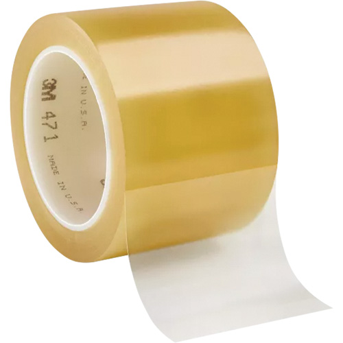 Ruban en vinyle 471, 76,2 mm (3") la x 32,9 m (108') lo, 5,2 mils, Transparent Sécurité Médic
