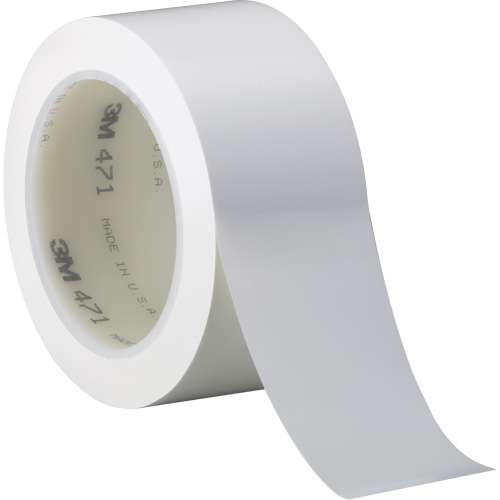 471 Vinyl Tape, 38 mm (1-1/2") W x 32.9 m (108') L, 5.2 mils, White Sécurité Médic